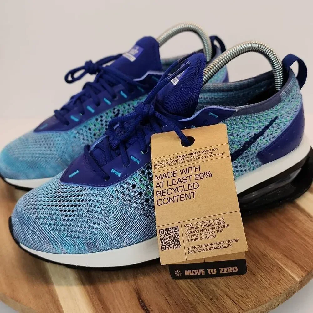 Nike Air Max Flyknit Racer Royal Blue Algae New With Tag Mens Size 6 FD2765-400